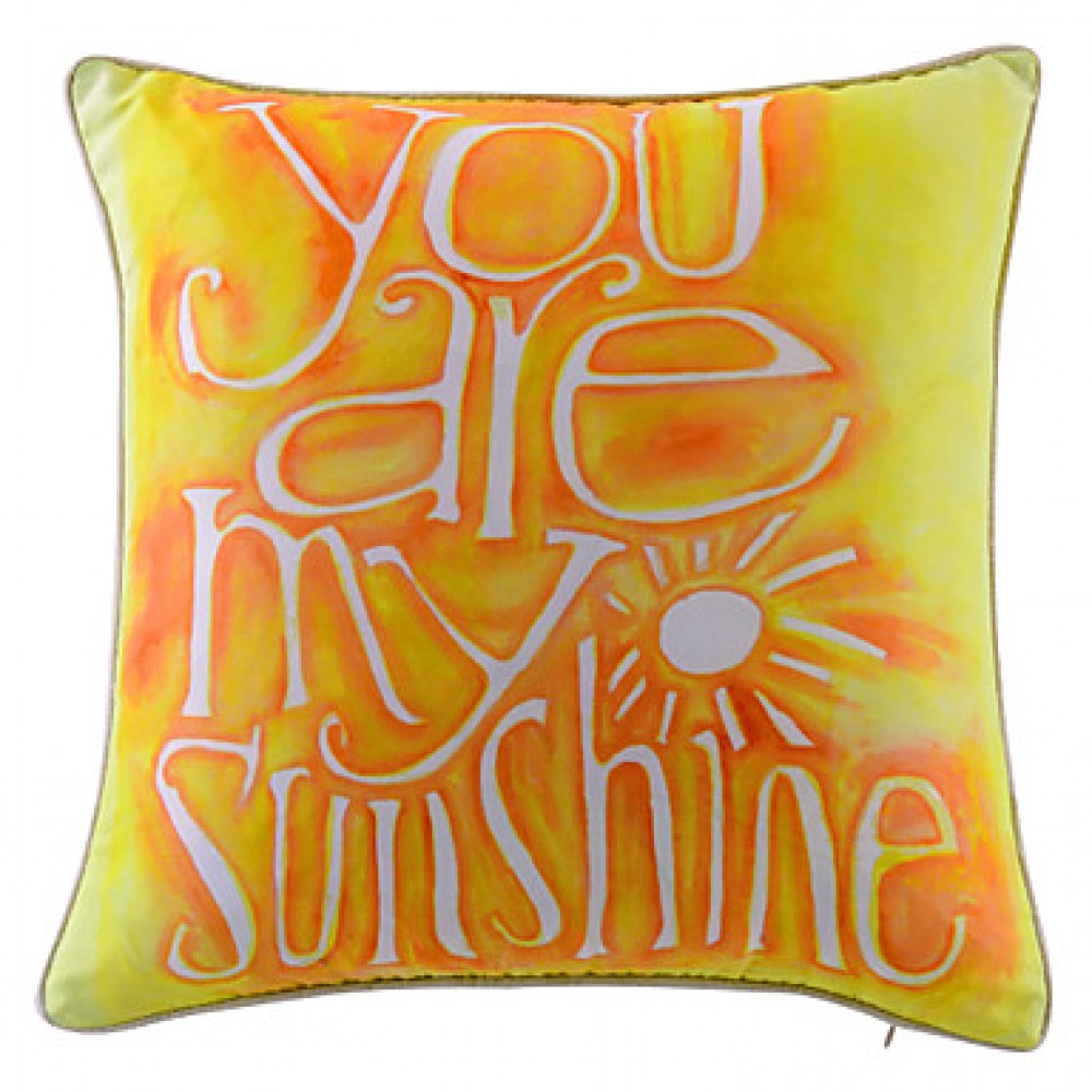 Polyester Pillow With Insert,Text Modern/Contemporary
