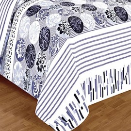 Black and white circles and stripes 100% Microfiber Printed Sheet Sets Queen