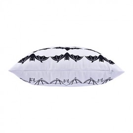1 pcs White Polyester Halloween Prints Accent/Decorative Pillow With Insert 18x18 inch