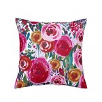 Polyester Pillow With Insert,Floral Retro 18x18 inch