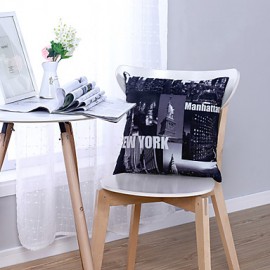 Polyester Pillow With Insert,Cities Contemporary 16x16 inch
