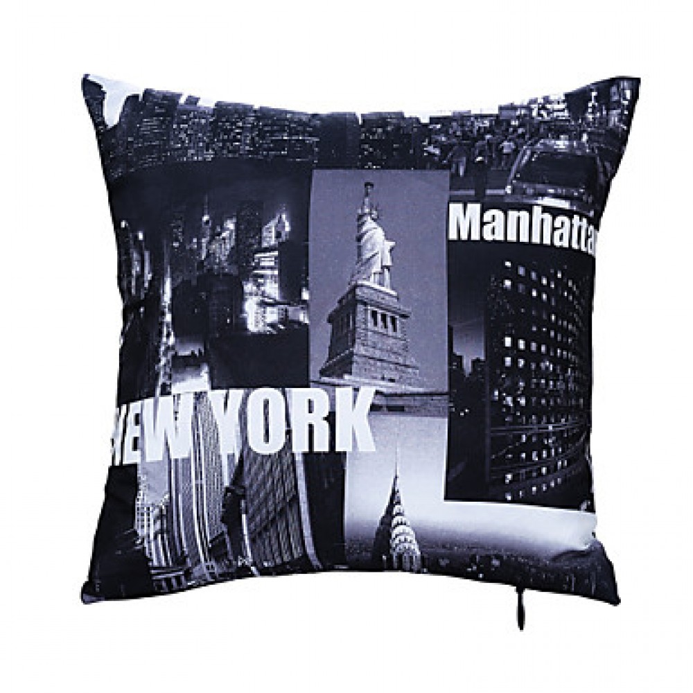 Polyester Pillow With Insert,Cities Contemporary 16x16 inch