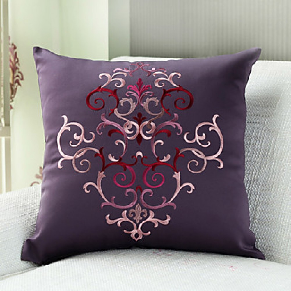 Polyester Pillow With Insert , Floral Euro